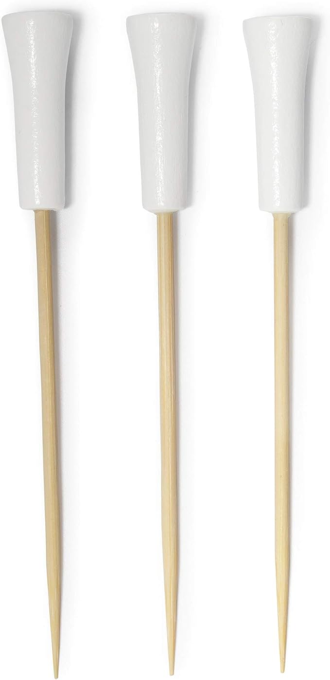 BambooMN Decorative Golf Tee Bamboo Cocktail Sandwich Skewer Picks by BambooMN