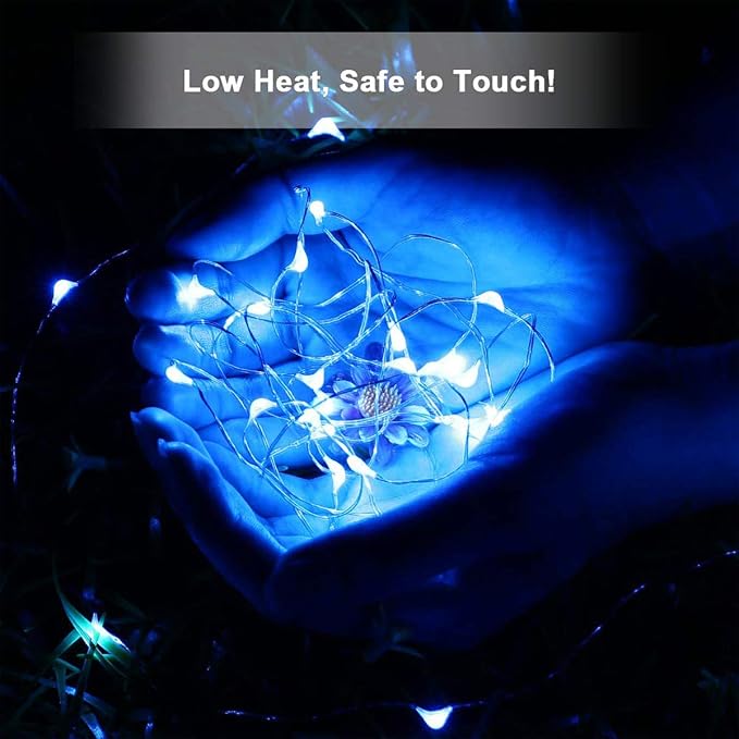 Ariceleo Led Fairy Lights Battery Operated, 2 Packs Mini Battery Powered Copper - Image 4