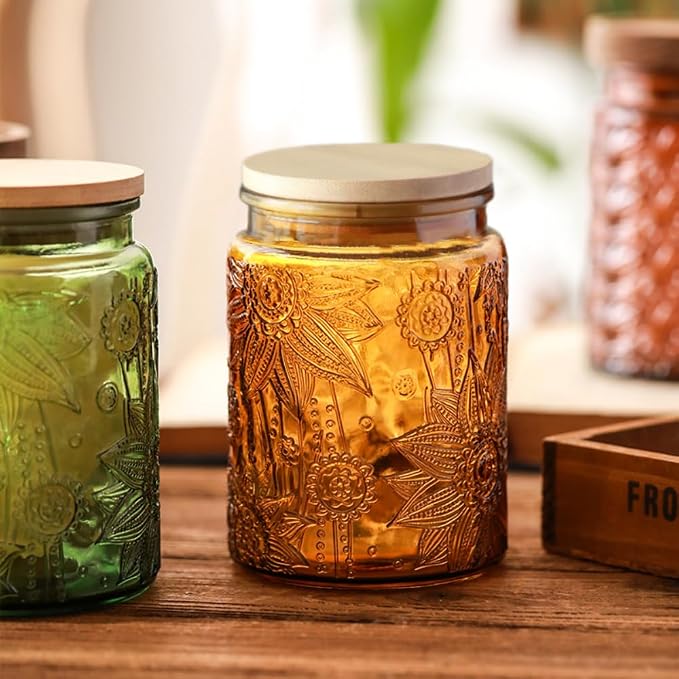 ANSQU Vintage Glass Canister, 23.7 FL OZ Glass Jar - Image 3