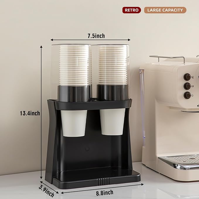 Cup Holder with Dust Cover, 2-Way Wall-Mounted & Countertop Disposable Paper - Image 6