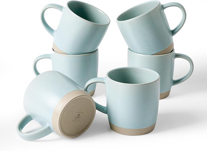 famiware Coffee Mugs Set of 6, Milkyway 13 oz Mug Set, Ceramic Cup Set by Famiware