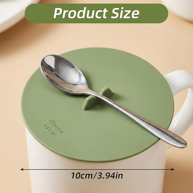 6 PCS Silicone Cup Covers for Drinks, 3.94 Inch Diameter Silicone Coffee Cup - Image 2