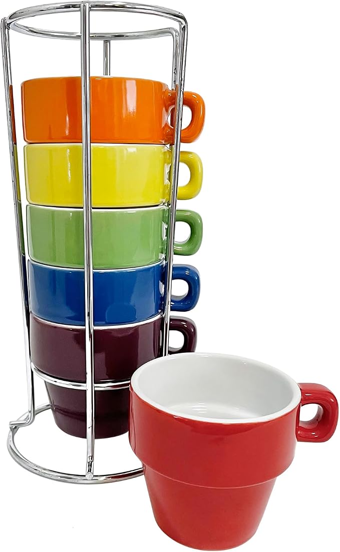 gypsy color 3 oz Espresso Stacking Mug Set by BrinkHouse