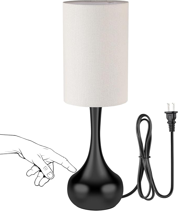 Mid Century Modern Droplet Table Lamp, Touch Control & 3-Way Dimmable, No by LEDIKON