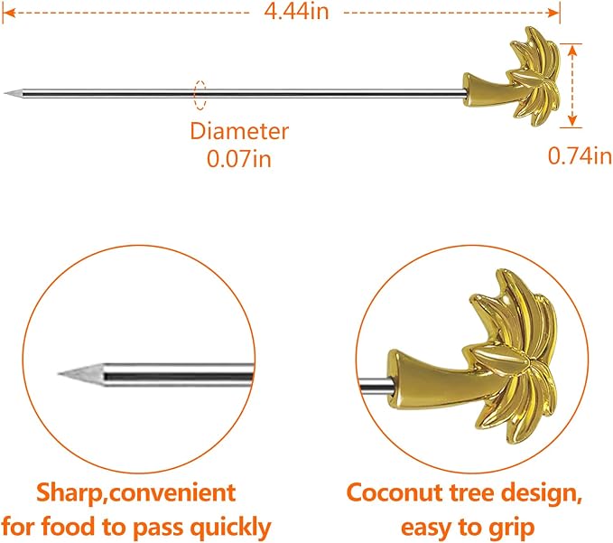 Coconut Tree Cocktail Picks - Image 2