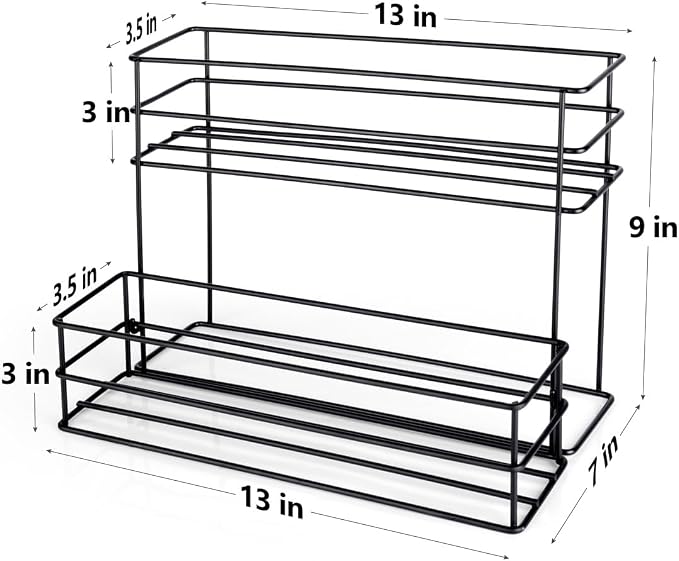 kimilus 8 Bottle Capacity Coffee Syrup Organizer 2 Tier Coffee Syrup Stand Shelf - Image 2