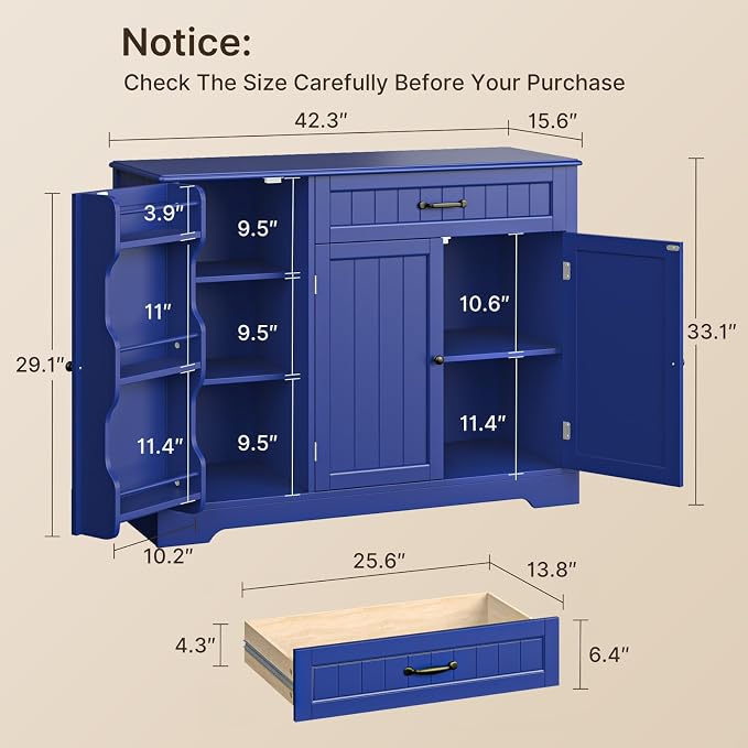 Gizoon Kitchen Sideboard Buffet Cabinet - Image 2