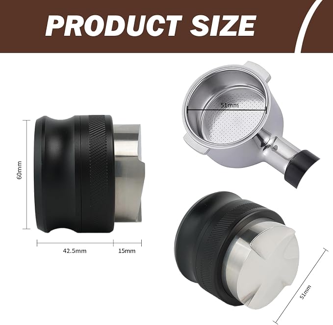 51mm Espresso Distribution Tool, Gravity Coffee Distributor, Adjustable Depth - Image 4
