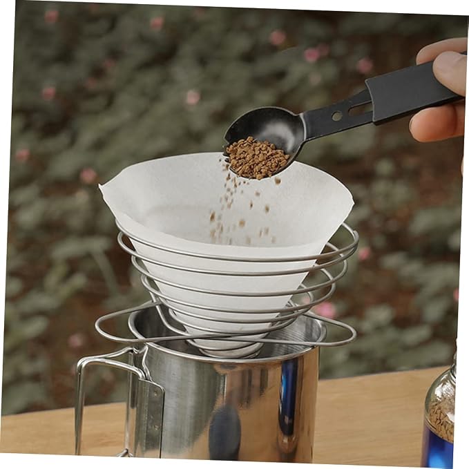 OSALADI Reusable Stainless Steel Manual Coffee Filter Funnel - Image 7