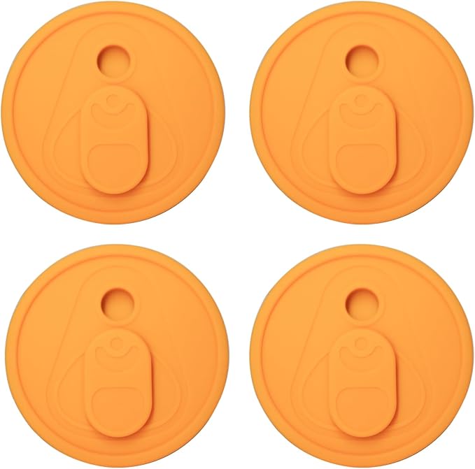 4 Pack Silicone Lids for Glass & Can Cups, 2.75inch/70mm by Welcome
