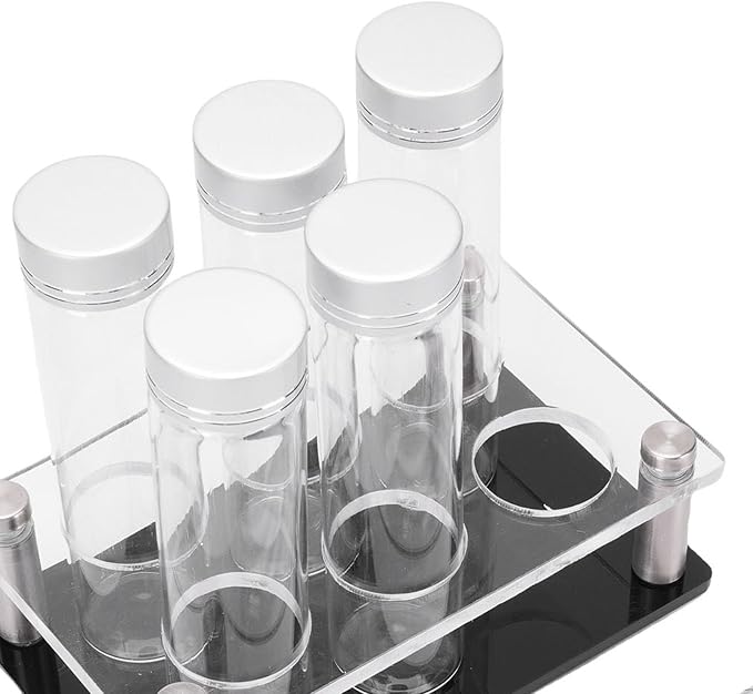 JTLB 6PCS Coffee Beans Storage Tubes High Borosilicate Glass Coffee Bean Cellars - Image 7