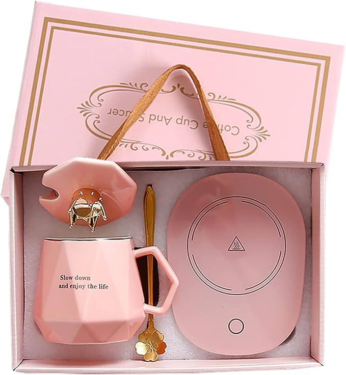 Best Gift for Mother's Day，Easter Coffee Warmer for Desk by CGHWBEA