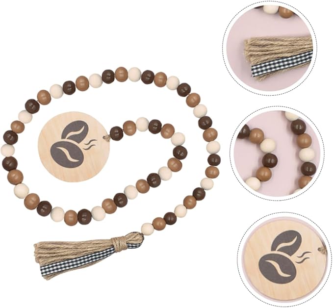 Coffee Themed Tassel Beads String Decor - Image 6