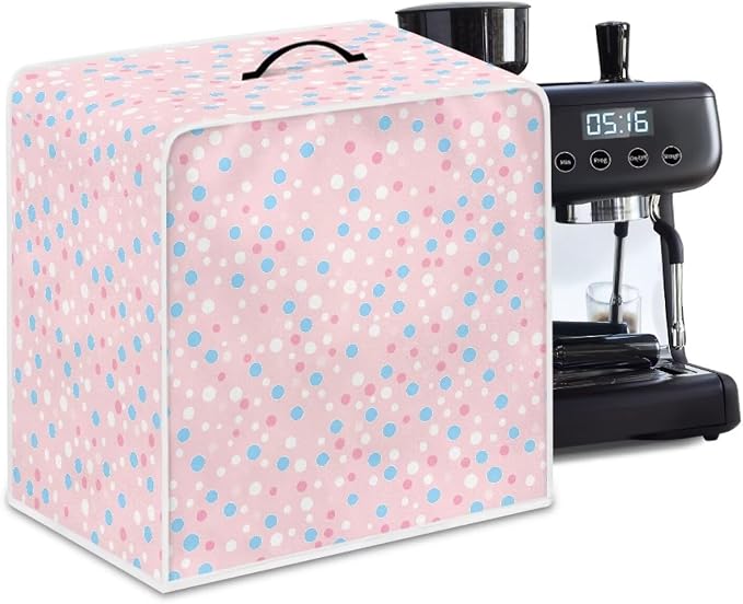 Polka Dots Coffee Maker Dust Cover Theme Appliance Covers by Unknown