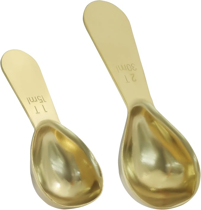 2Pcs Stainless Steel Coffee Scoop, Short Handles Coffee Spoons, Ergonomics by Unknown