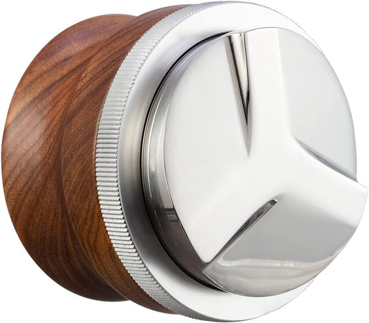 51mm Coffee Distributor, Espresso Distribution Tool, Adjustable Depth Espresso Tamper Leveler with Walnut Wood Handle Fits for 51mm Delonghi Barista Portafilter