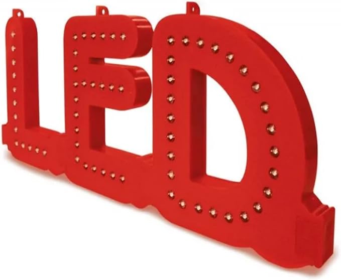 M&T Displays LED Marquee Letter Lights Modular Red Light Up Number Initial - Image 7
