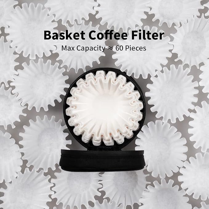 watchget Basket Coffee Filter Holder Coffee Filter Storage Bag Round Coffee - Image 4
