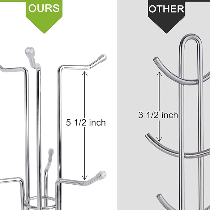 HULISEN Coffee Mug Holder for Countetop, Cup Tree for Counter Large Mugs - Image 11