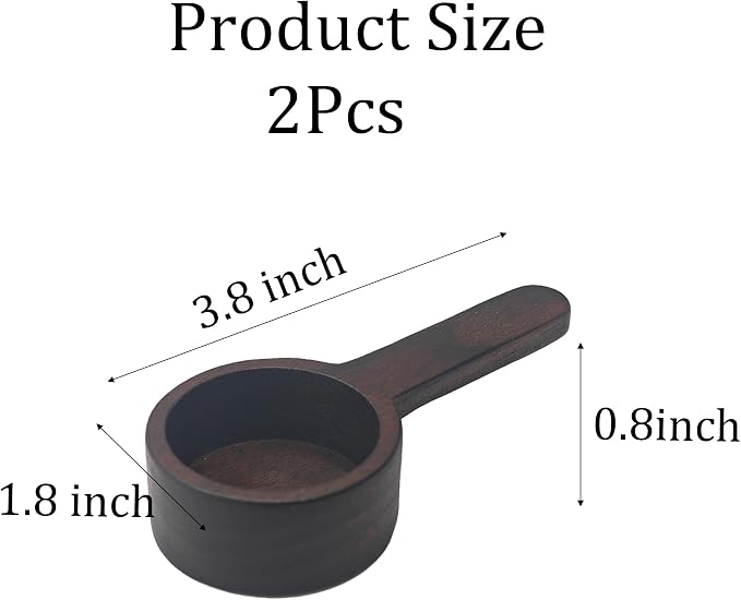 Walnut Wooden Coffee Scoop, Milk Powder, Solid Wood Tablespoon - Image 2