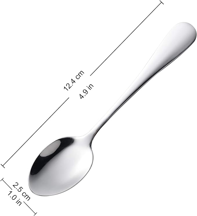 dcieiosul Dessert Small Teaspoons, 4.9 Inches Stainless Steel Mini Espresso - Image 2