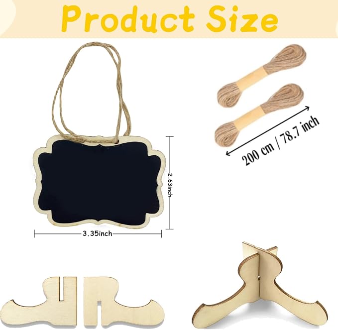 24 Pcs Reusable Mini Chalkboards Signs - Image 4