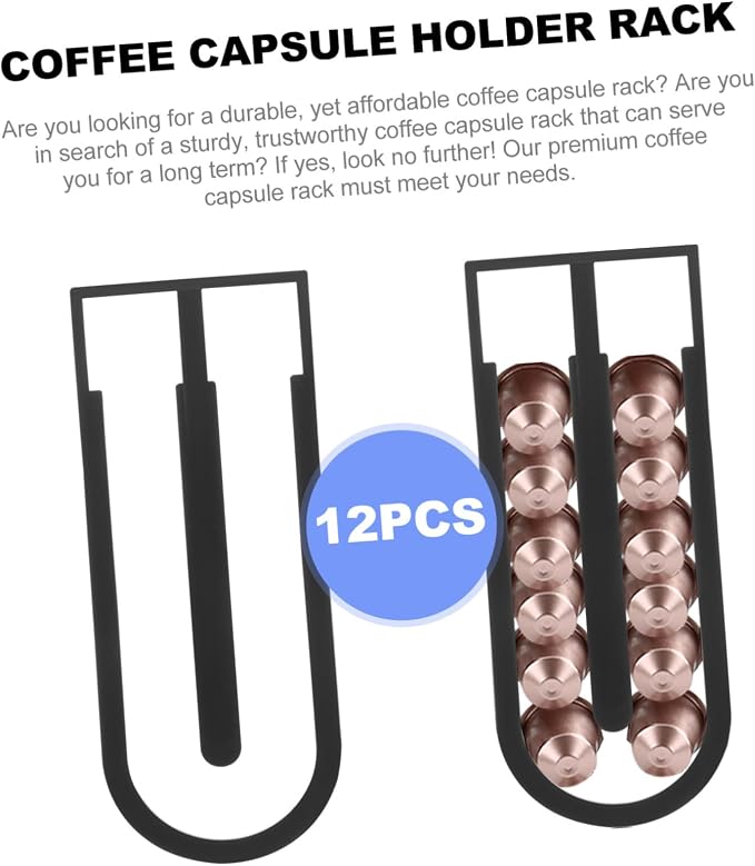 Coffee Capsule Holder Rack 12-Piece Coffee Storage Organizer Kitchen Display - Image 8