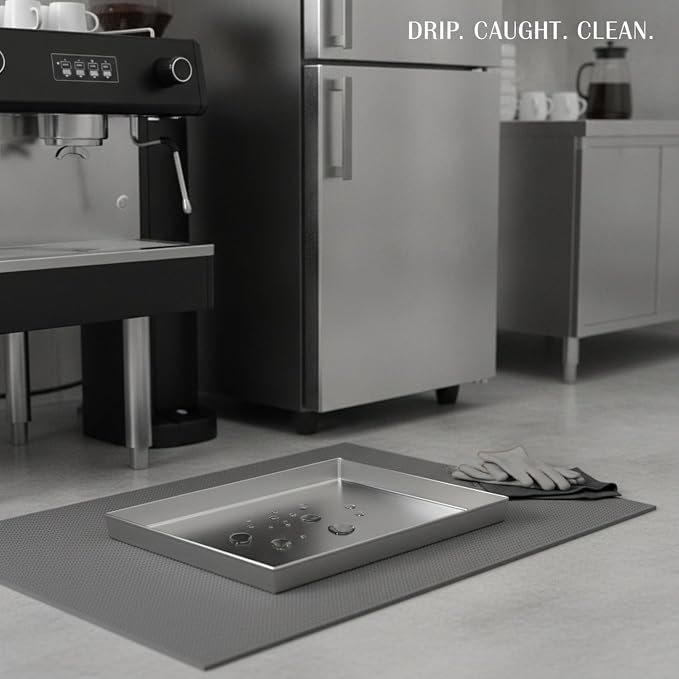 Stainless Steel Drip Tray, Rectangular Condensation Catch Pan - Image 2
