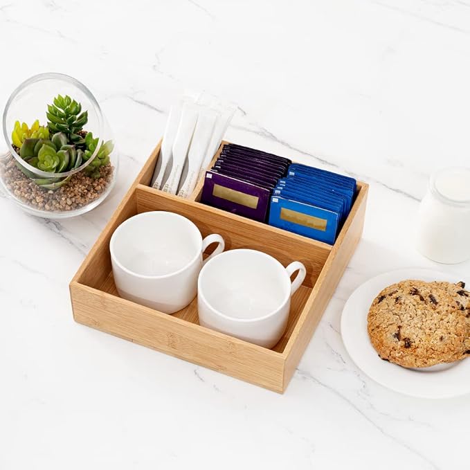 Restaurantware-8.3 x 8.3 x 2 Inch Coffee Condiment Organizer, 1 Square Creamer - Image 3