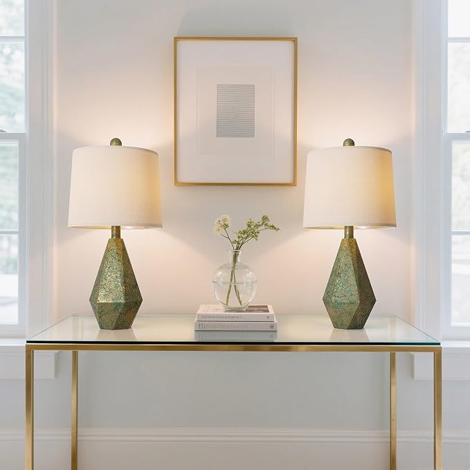 PoKat 20.25" Green Table Lamps Set of 2 - Image 3