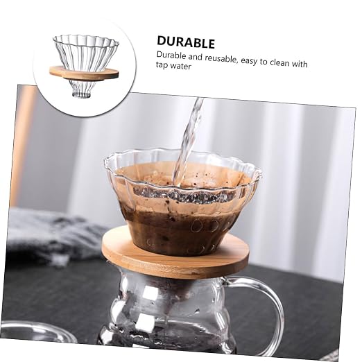 KALLORY 1Set High Borosilicate Glass Coffee Drip Filter Cup - Image 9
