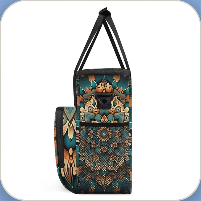 mandala flower beautiful Coffee Maker Carring Bag Travel Carrying Storage Tote - Image 4