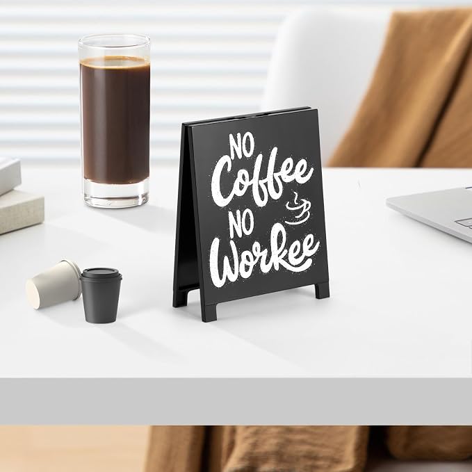 4Pcs But First Cafecito Y Chisme Desk Decor Sign Retro Coffees Shop Table - Image 3