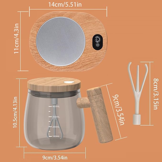 Self Stirring Coffee Mug, 400ML Self Stirring Mug Electric Mixing Mug High - Image 2
