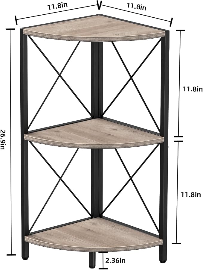 Snughome Corner Shelf for Desktop, 3-Tier Corner Storage Organizer - Image 3