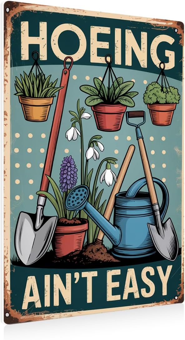 BEASTZHENG Funny Gardening Essentials Garden Mental Tin Sign Wall Art Decor | by BEASTZHENG