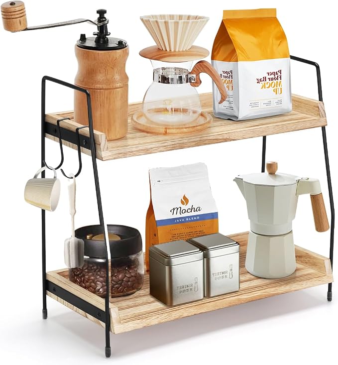 2-Tier Coffee Station Organizer by Honlibey