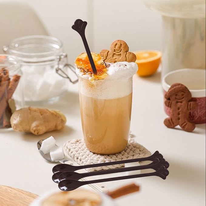 200 Pcs Coffee Cocktail Stirrer Stick Spoon Disposable Plastic Mini Stir Cup - Image 7