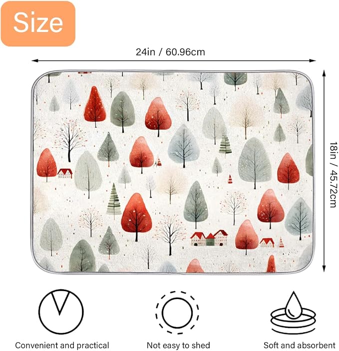 Dish Drying Mat, Kitchen Counter Quick Dry Pads - Image 2