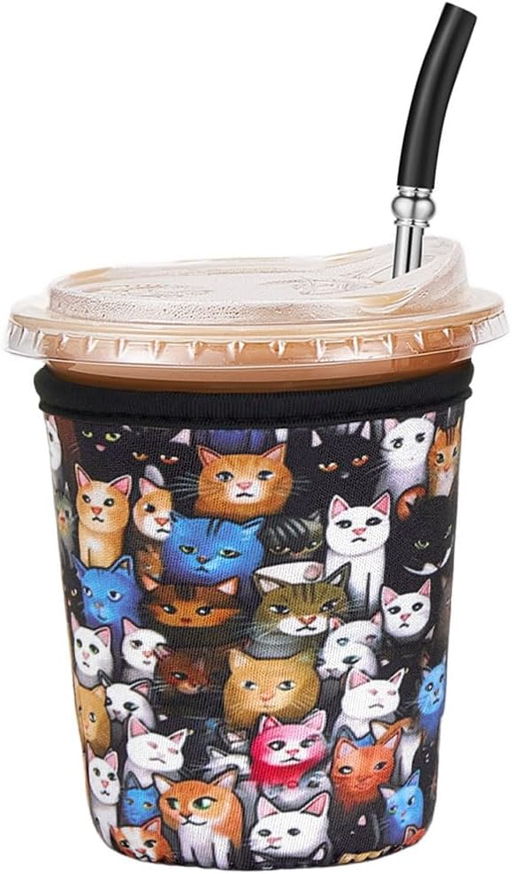 Iced Coffee Sleeve Reusable Small 16-20oz by Cavllson