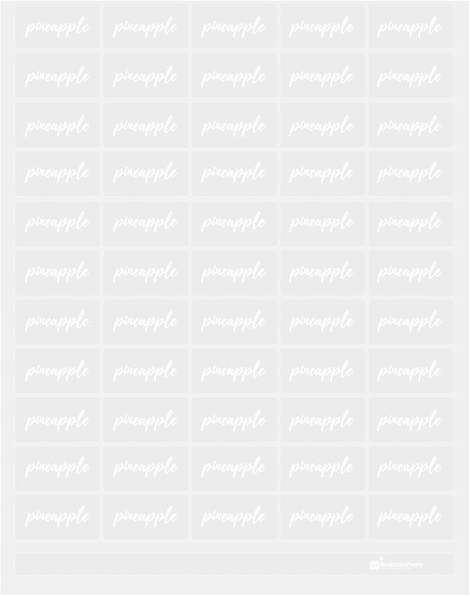 Restaurantware Label Tek 1.9 x 1 Inch Pineapple Juice Bottle Labels 100 by Restaurantware