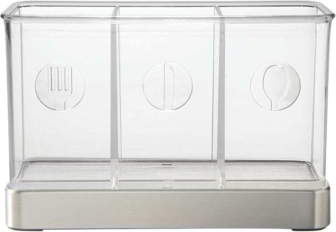 mDesign Cutlery Holder Modern Cutlery Basket - Image 6