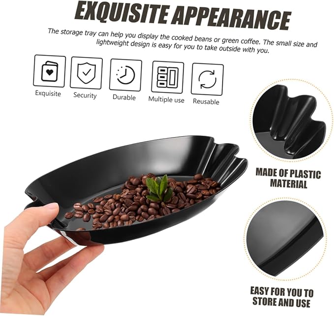 SHOWERORO 2pcs Coffee Bean Display Tray Reusable Bean Sample Plate - Image 5