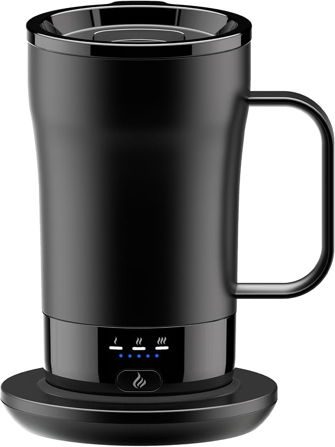 Self-Heating Coffee Mug, 14oz Heated Coffee Mug Rechargeable by PUSEE