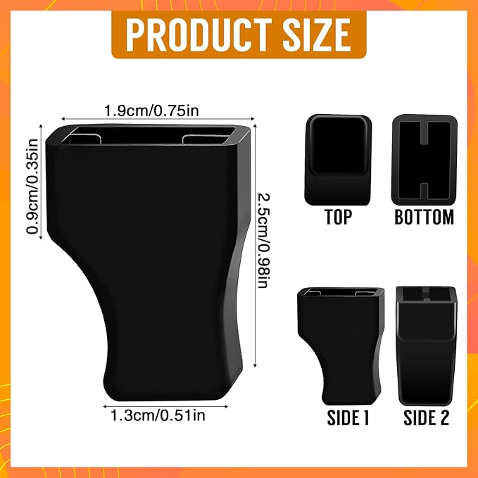 10 Pcs Coffee Syrup Pump Tip Covers Black Rubber Caps - Image 2