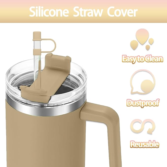 6PCS Silicone Straw Covers Cap Compatible - Image 4