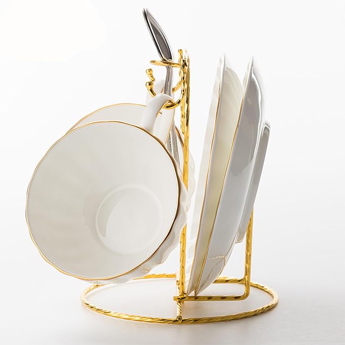 Tea Cups Holder, Metal Couple Coffee Cup Rack, Organizer - Image 6