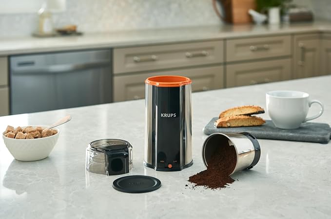 KRUPS: 3oz Coffee Grinder, Ultimate Silent Vortex Plastic and Stainless Steel - Image 7