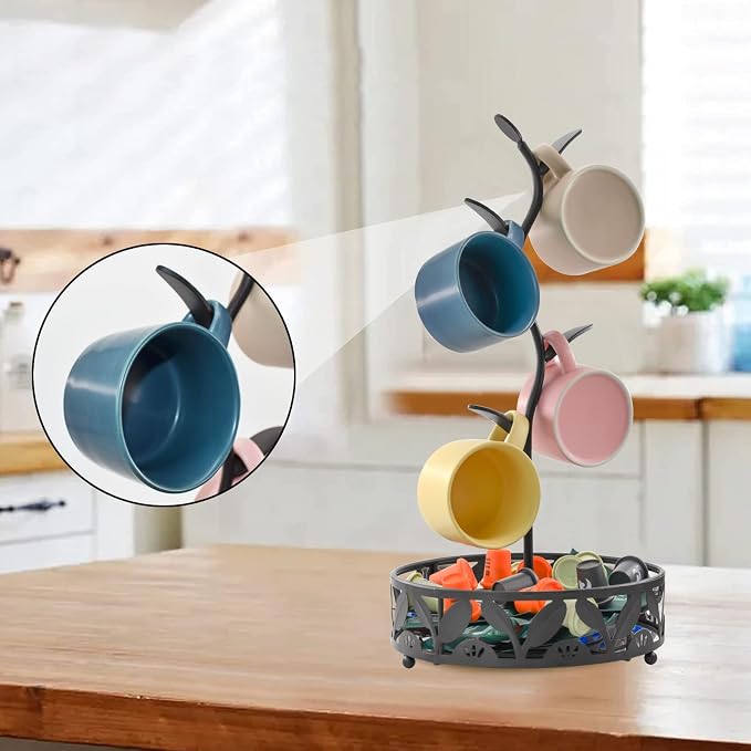 VANRA Mug Tree Holder Stand Coffee Mug Rack Countertop - Image 2