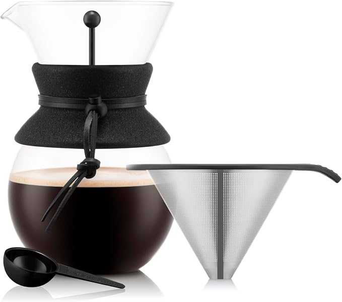 Bodum 34oz Pour Over Coffee Maker, High-Heat Borosilicate Glass - Image 4